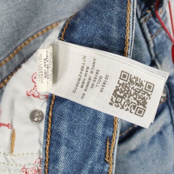 True Religion Jennie Curvy Ankle Raw Hem Jeans 40 - Picture 11 of 14